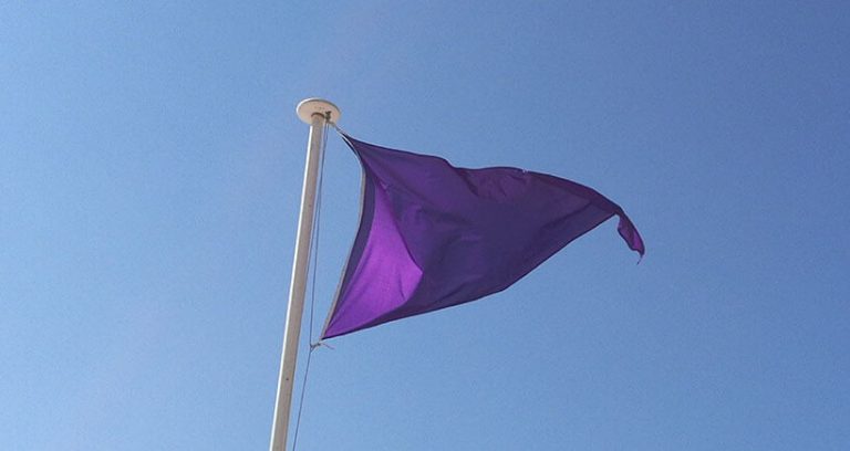 drapeau violet - les sables-d'olonne