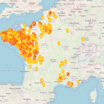Mapa de estaciones que sufren escasez de combustible