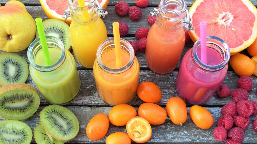 Exemplos de smoothies de frutas